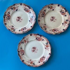 Antique Floral dinner plates by Royal Staffordshire
Arcadia pattern hand painted
